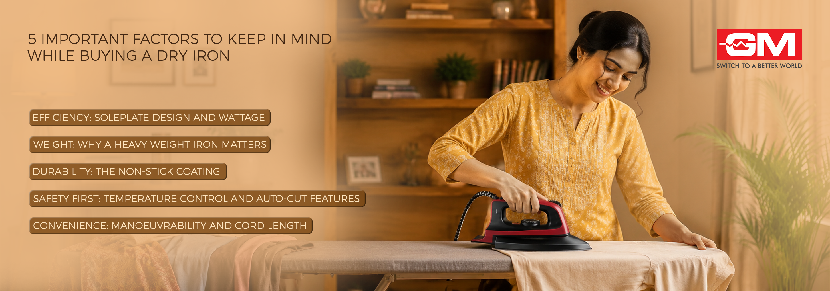5 Important Factors to Keep in Mind While Buying a Dry Iron