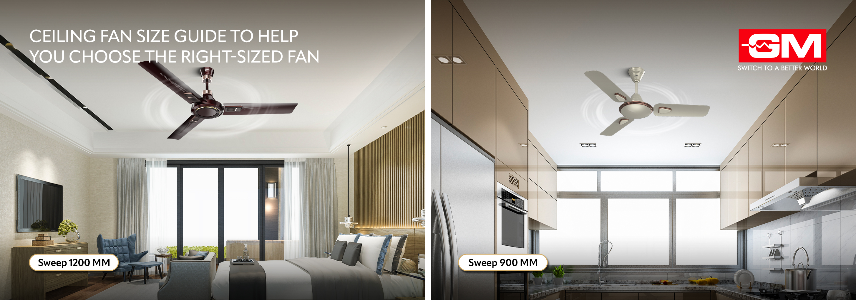 Ceiling Fan Size Guide to Help You Choose the Right-Sized Fan