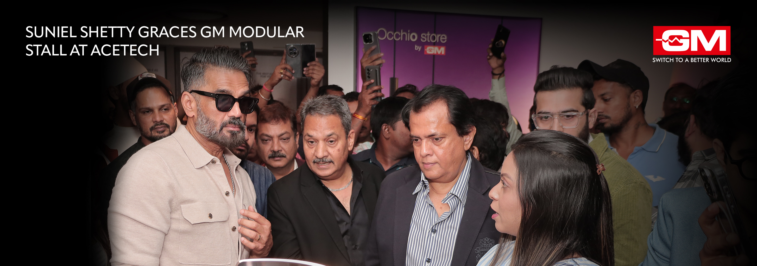 Suniel Shetty Graces GM Modular Stall at Acetech - Published by Business Standards