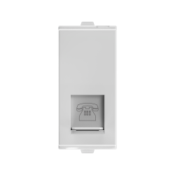 2 LINE JACK, RJ-11 WITH SHUTTER & NAME PLATE