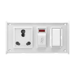 5 IN ONE UNIVERSAL SWITCH SOCKET COMBINED with fuse  indicator & safety shutter