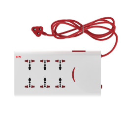 E-BOOK 6+1 SPIKE ADAPTOR with master switch  indicator  safety shutter  International sockets & surg