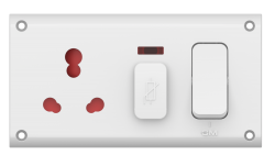 5 IN ONE UNIVERSAL SWITCH SOCKET COMBINED with fuse  indicator & safety shutter